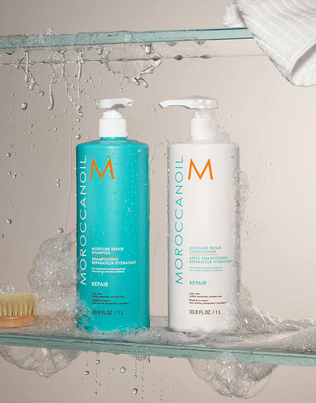 Moisture Repair Shampoo & Conditioner Liter Bundle - Image 4